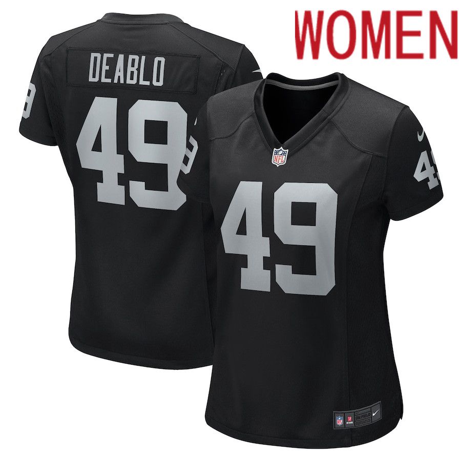 Women Oakland Raiders #49 Divine Deablo Nike Black Game NFL Jersey